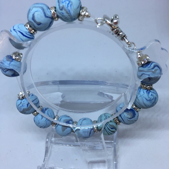 Handmade Polymer Clay Beaded Bracelet “Host Pick” - Picture 2 of 6